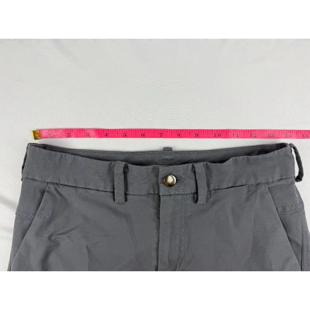 Lululemon Shorts Mens 28 Gray Commission Classic Fit Casual Chino Zip Pockets - Picture 5 of 6